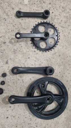 Detske kliky pro 4 hran Prowheel, 38 zubů, 140mm + nepouzite 110mm/32zubu pro kola 14-20 