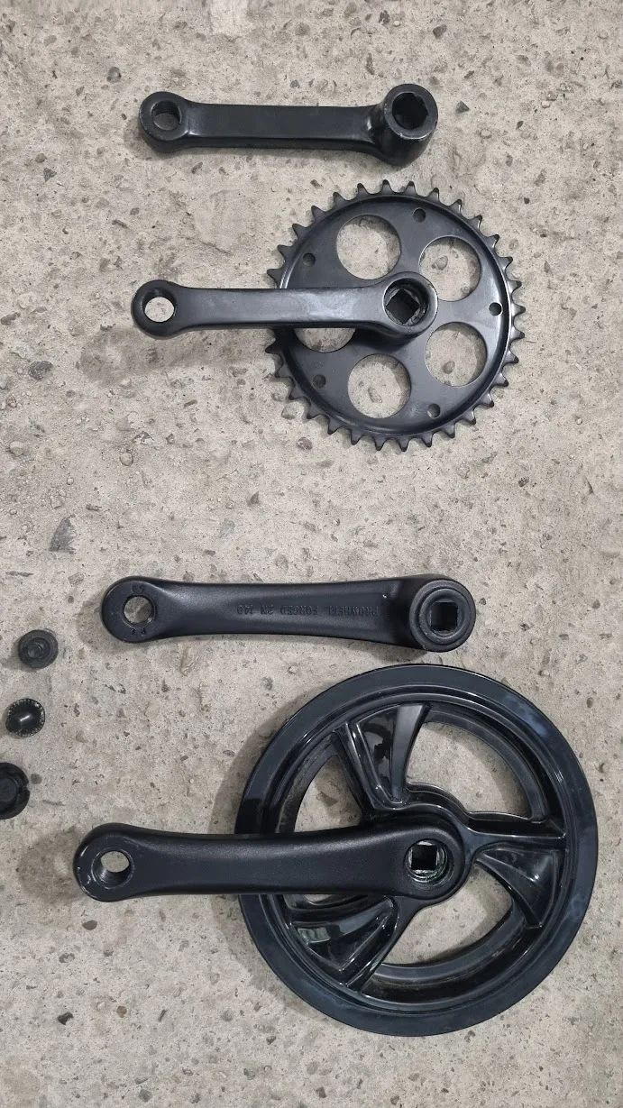 Detske kliky pro 4 hran Prowheel, 38 zubů, 140mm + nepouzite 110mm/32zubu pro kola 14-20 