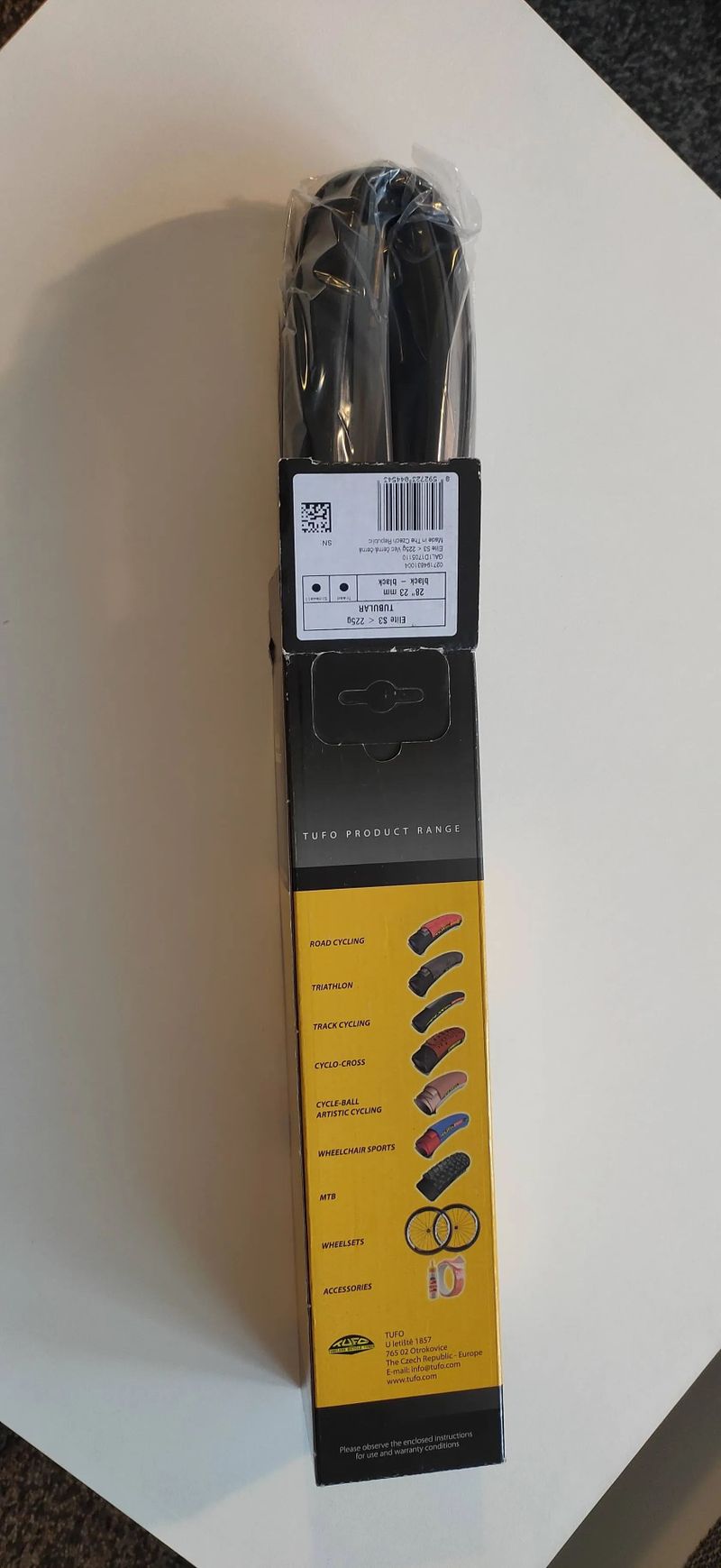 Tufo Elite S3 silniční galuska 28"/23 mm černá/černá