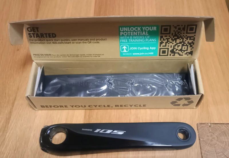 Skoro nová levá klika 4iiii - Shimano 105 - 172,5mm Precision 3+, záruka do 02/2028