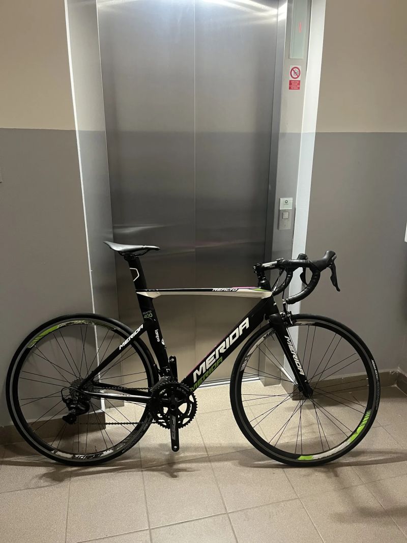Aero Merida Reacto 400 Lampre, shimano 105 2x11 