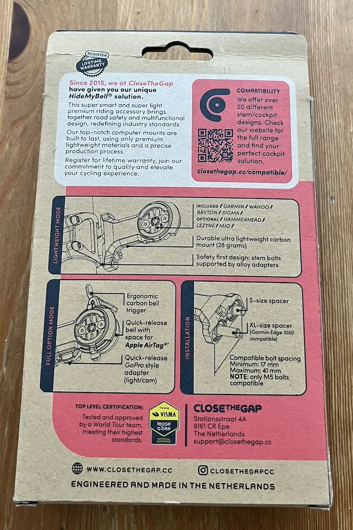 NOVÝ držák na Garmina Close the Gap Raceday 4 Evo