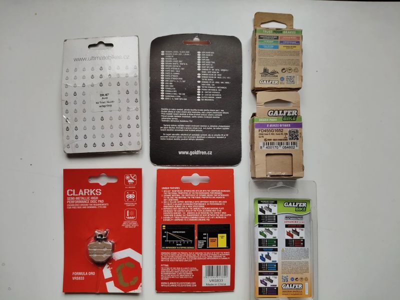 Brzdy, kotouče, destičky GALFER, Air Spring, WTB pneu