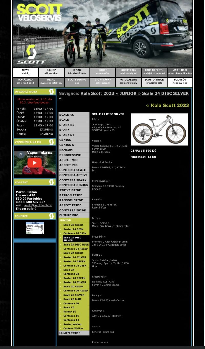 24" dětské horské kolo Scott Scale 24 disc 2023