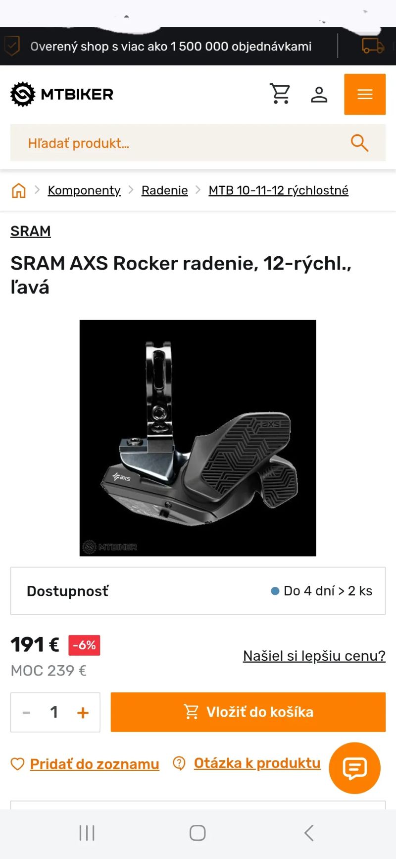 Nová sada Sram S1000 AXS Eagle Transmission T-Type 12s 