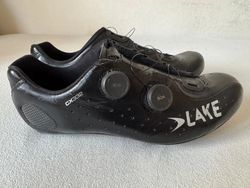 Silniční tretry LAKE CX332 černo/ stříbrné velikost 43