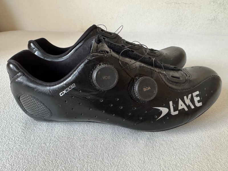 Silniční tretry LAKE CX332 černo/ stříbrné velikost 43