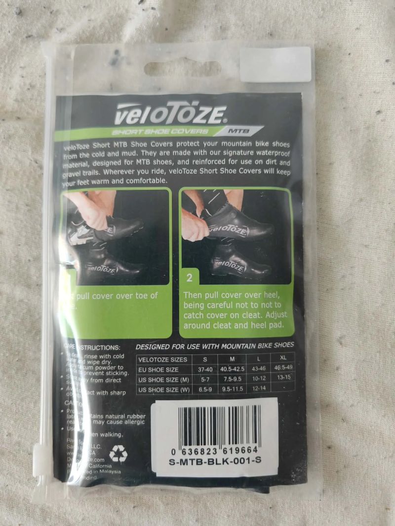 Krátké návleky na boty pro Gravel/MTB cyklistiku - Velotoze Gravel/MTB - velikost S 
