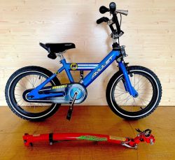 Amulet MINI 16" palců dětské kolo + tyč na tažení