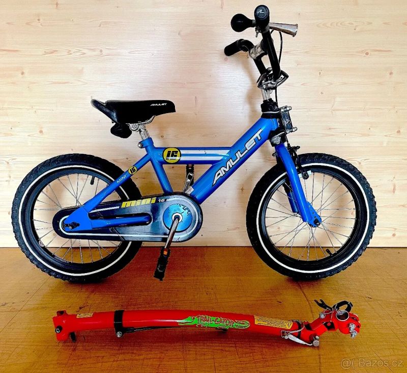 Amulet MINI 16" palců dětské kolo + tyč na tažení