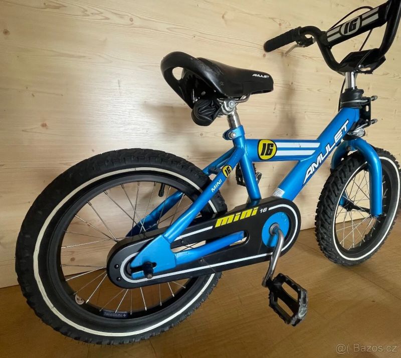Amulet MINI 16" palců dětské kolo + tyč na tažení