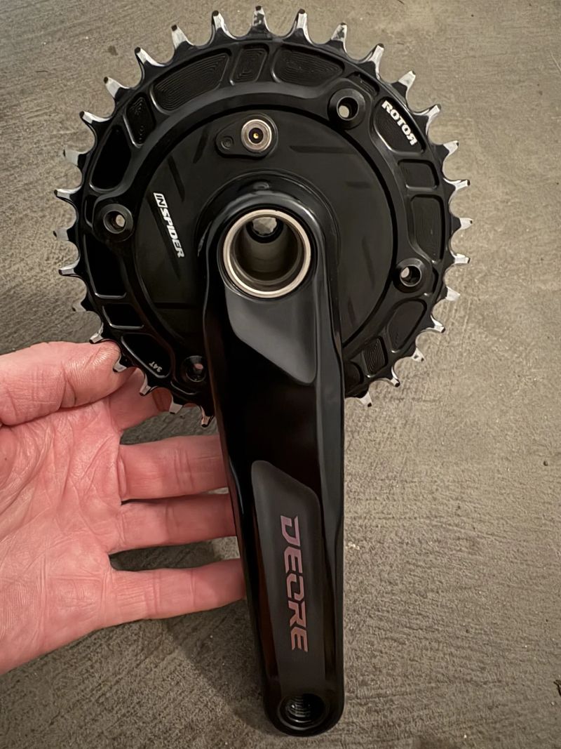 Shimano Deore + Wattmetr ROTOR MTB INSPIDER + 2x převodník TOP STAV