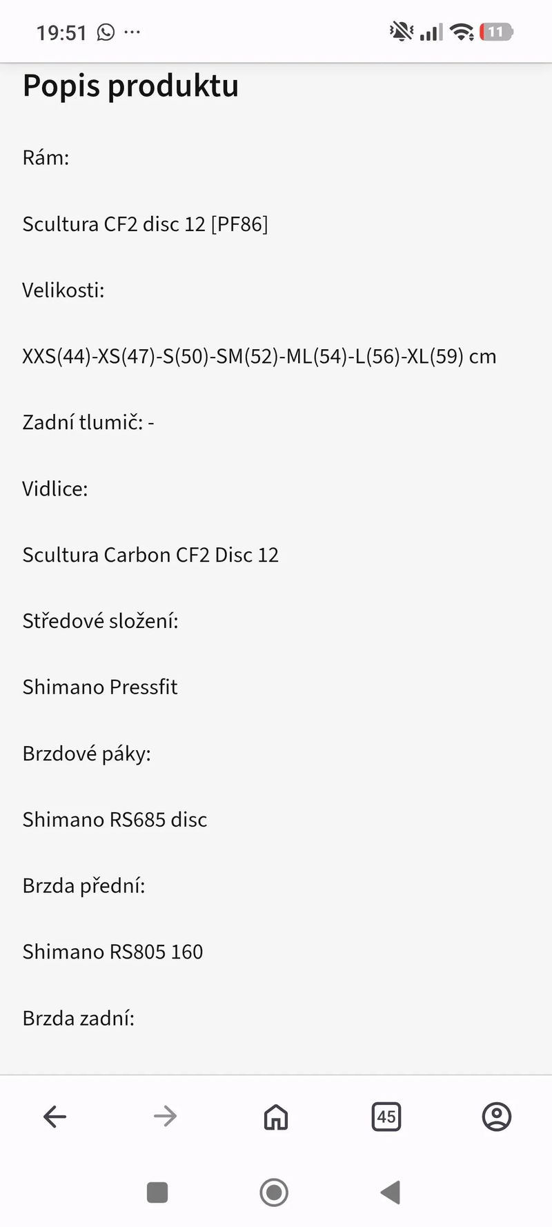 Merida SCULTURA 5000 lampre 54CM