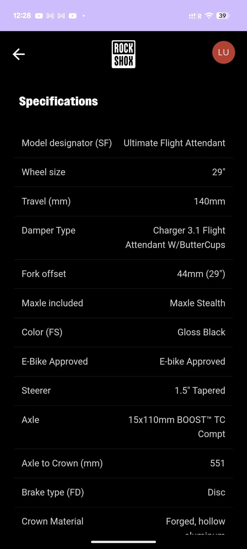 Rock Shox Pike Ultimate 140mm - Flight Attendant 