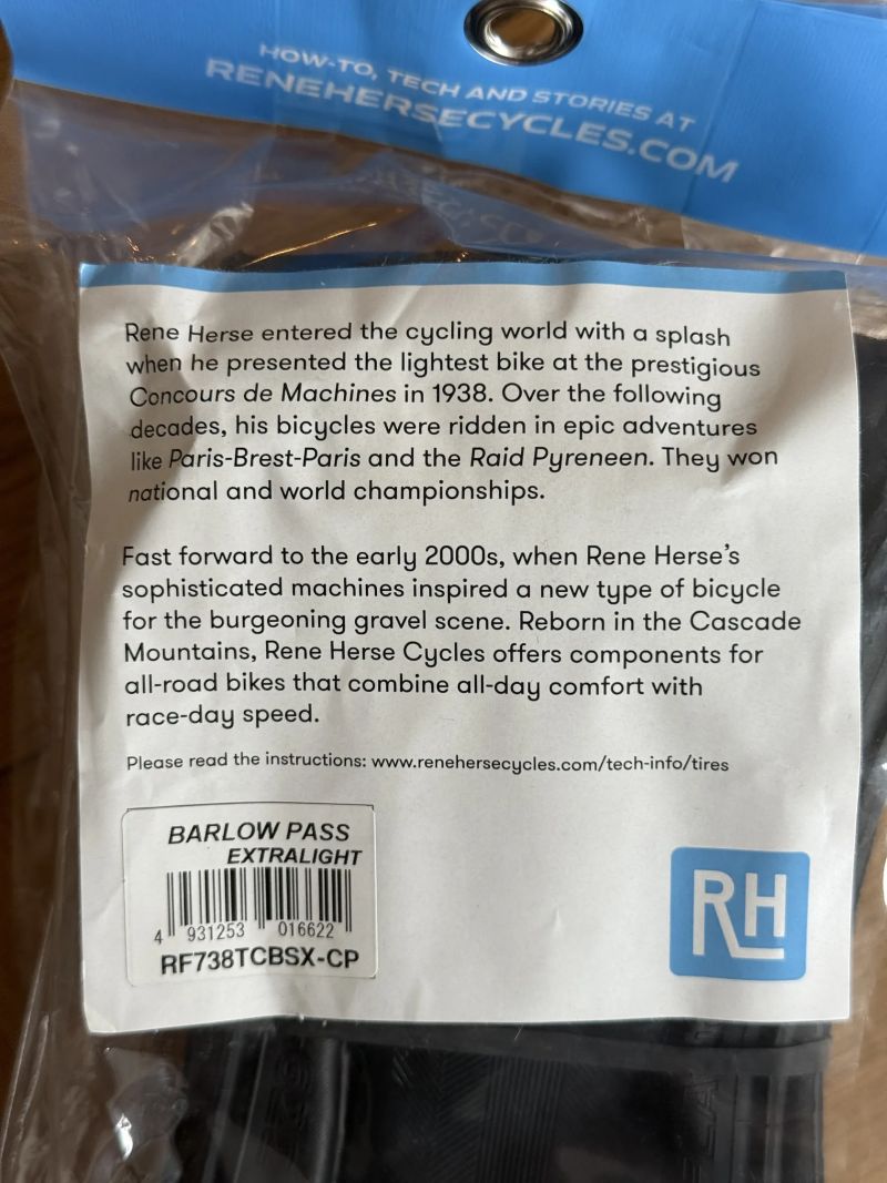 Pláště Rene Herse Barlow Pass 38mm