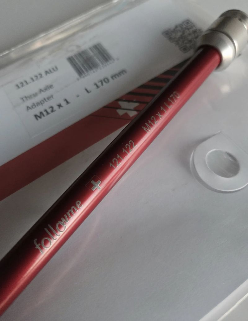 FollowMe Thru-Axle -pevná osa / Adapter/ 12x1,0 /170mm Alu