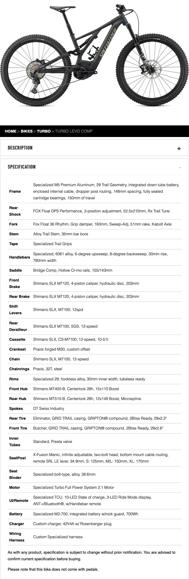 Specialized Turbo Levo FSR Comp 29
