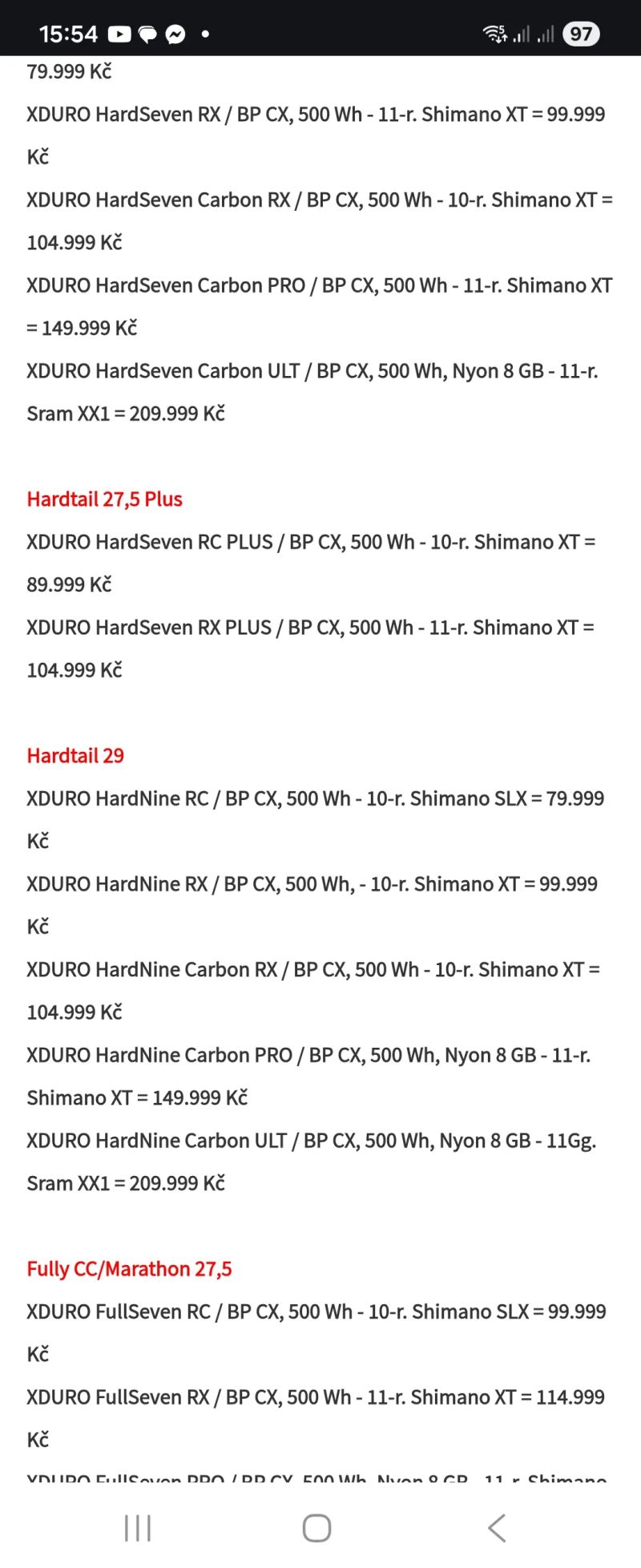 Haibike Xduro hardnine RX