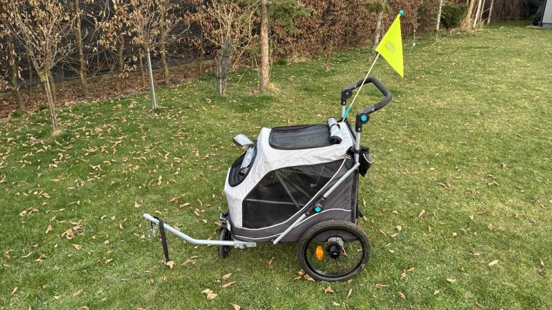 Trixie vozík za kolo pro psy rychloskládací vel. L