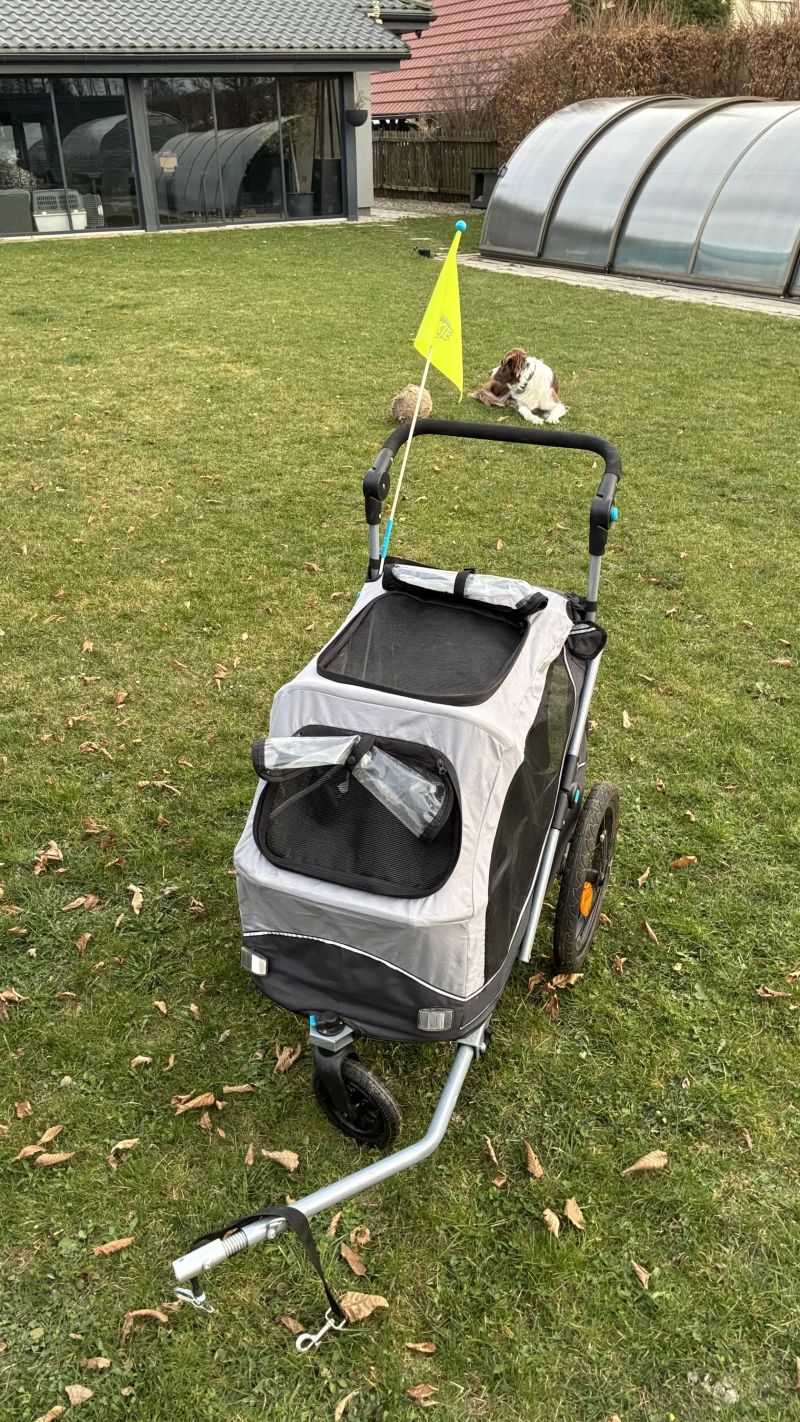Trixie vozík za kolo pro psy rychloskládací vel. L