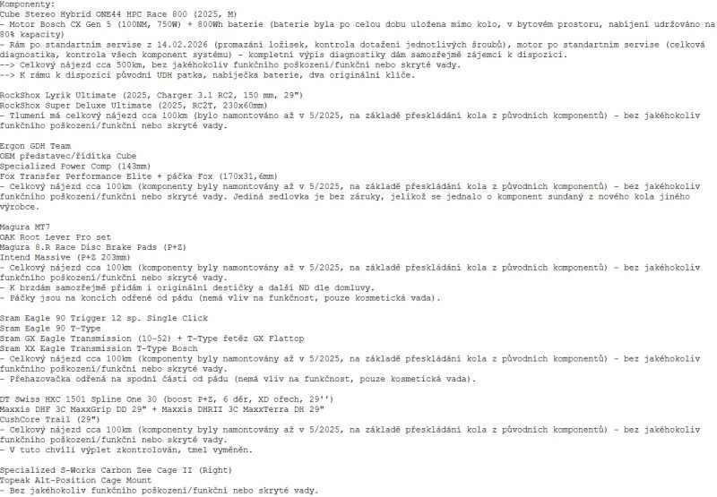 Cube Stereo Hybrid One44 HPC Race 800 (2025, M)