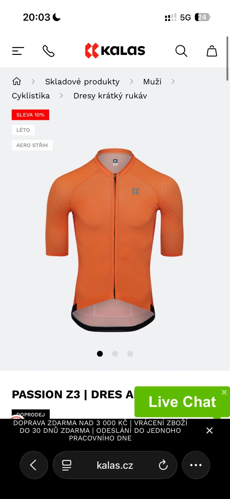 Dres Kalas Passion Z3 Aero velikost 5-XL