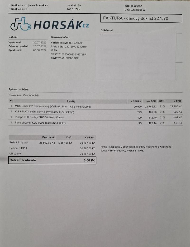 MRX Limax 29", rám 19,5" – TOP stav, málo jeté