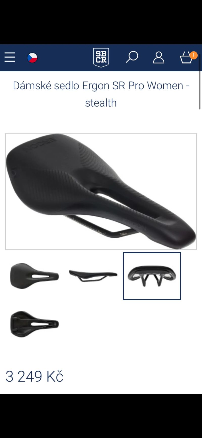 Sedlo Ergon SR Pro Women stealth S/M