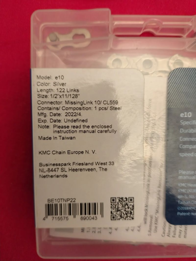 KMC řetěz 10 spd 122 čl.