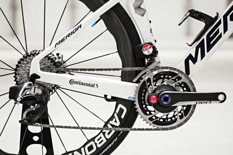 Merida Reacto Team Bahrain Victorious, Sram Red AXS 2x12, Powermeter, Carbonix