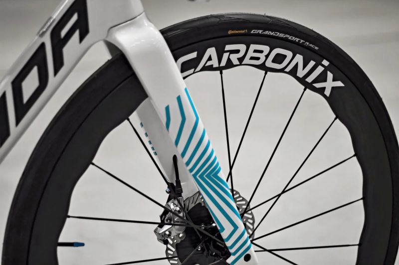 Merida Reacto Team Bahrain Victorious, Sram Red AXS 2x12, Powermeter, Carbonix