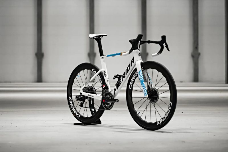 Merida Reacto Team Bahrain Victorious, Sram Red AXS 2x12, Powermeter, Carbonix