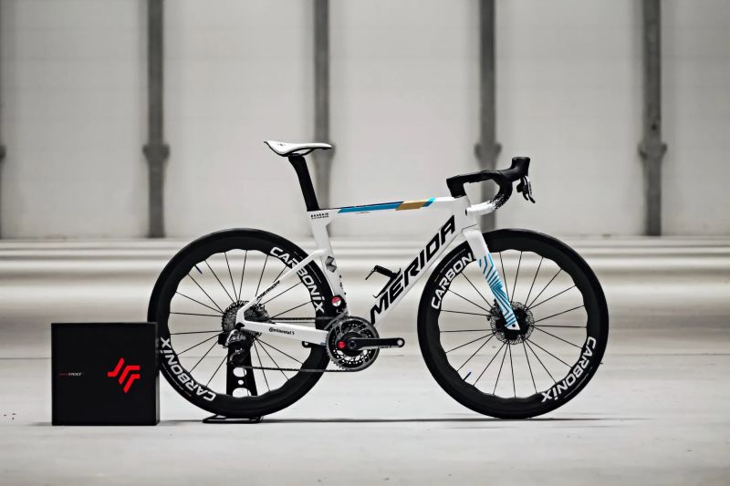 Merida Reacto Team Bahrain Victorious, Sram Red AXS 2x12, Powermeter, Carbonix