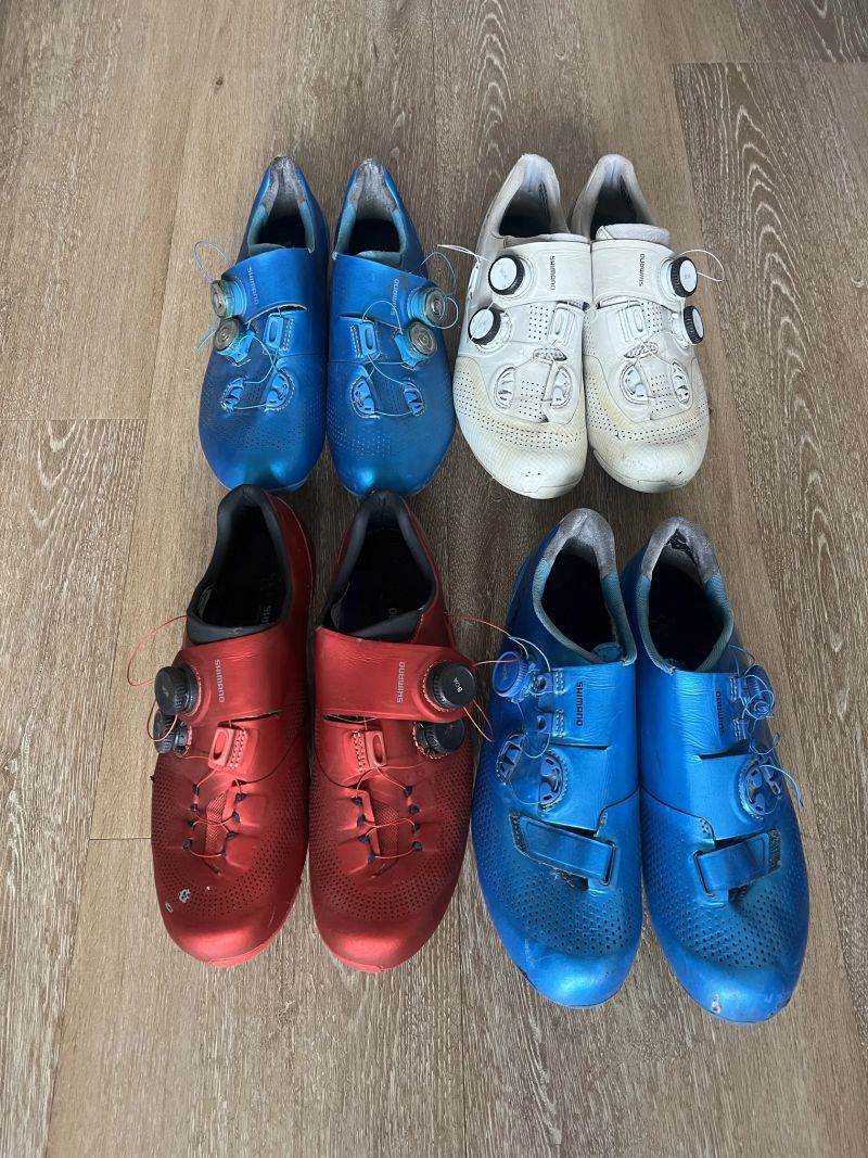 Různé tretry Shimano Sphyre, vel. 44