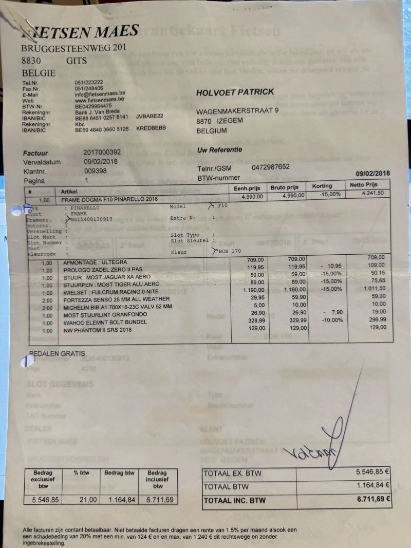 Pinarello Dogma F10 – Vel. 54 – Zipp 404 – TOP stav