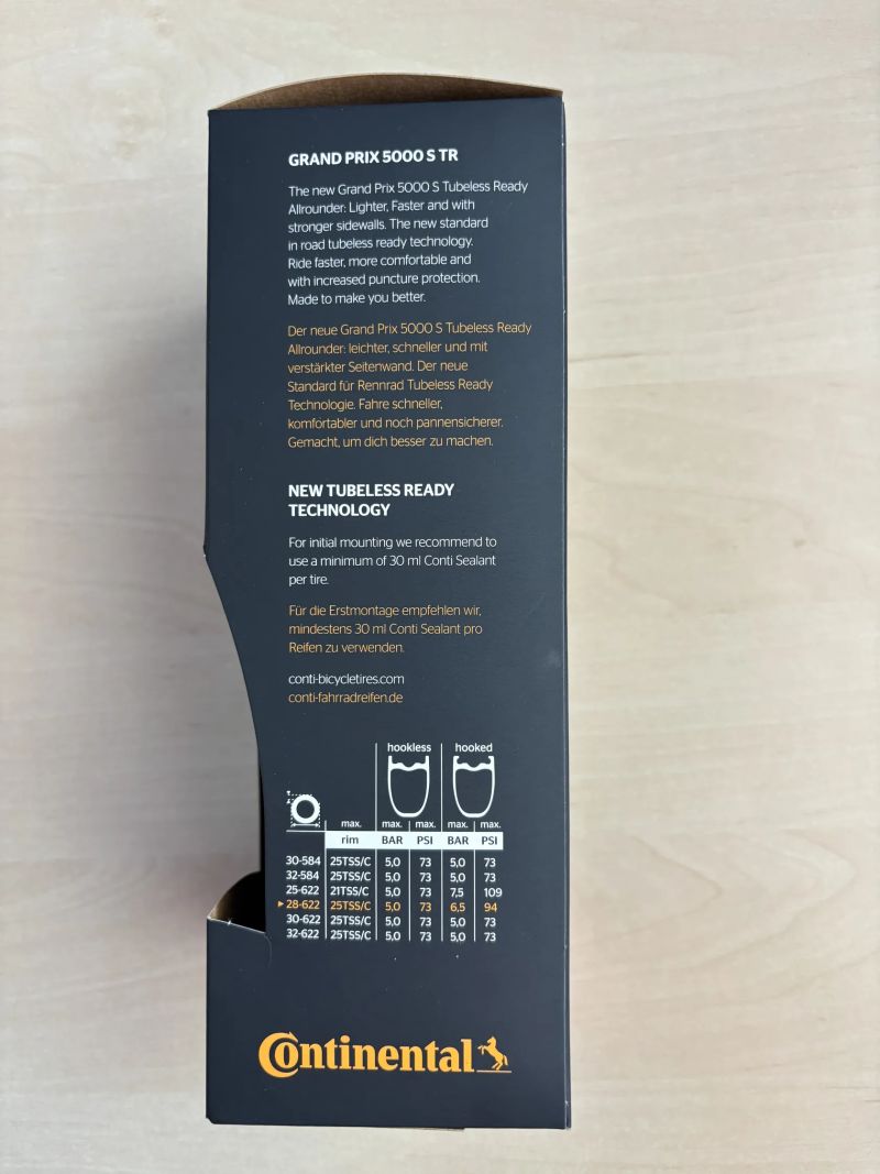 2ks Continental Grand Prix 5000 S TR 700x28 – nové
