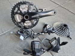 Sada 3x9 Shimano Deore vč. klik HT II