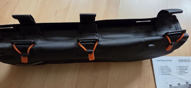 Rámová cyklo brašna Ortlieb Frame-Pack Toptube RC 4L, matná černá