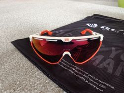 Brýle Rudy Project DEFENDER white gloss/ red fluo/multilaser red