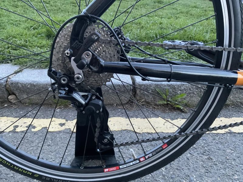 Trek / mesto z novych dilu na ramu Agang Ritual, Schwalbe Marathon, DT Swiss, Shimano 2x10, kotouce