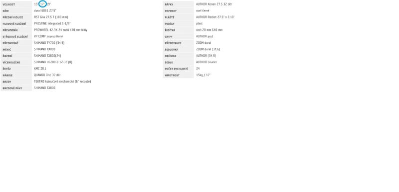 Author Rival 27,5 vel. rámu 17"