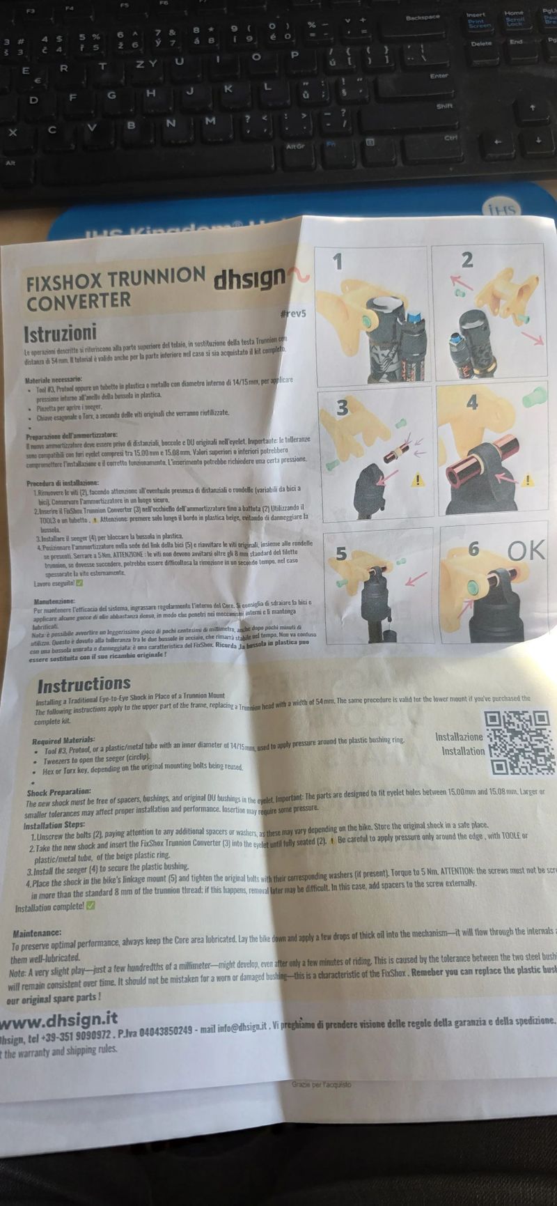 Trunion -eye to eye adaptér TC 54