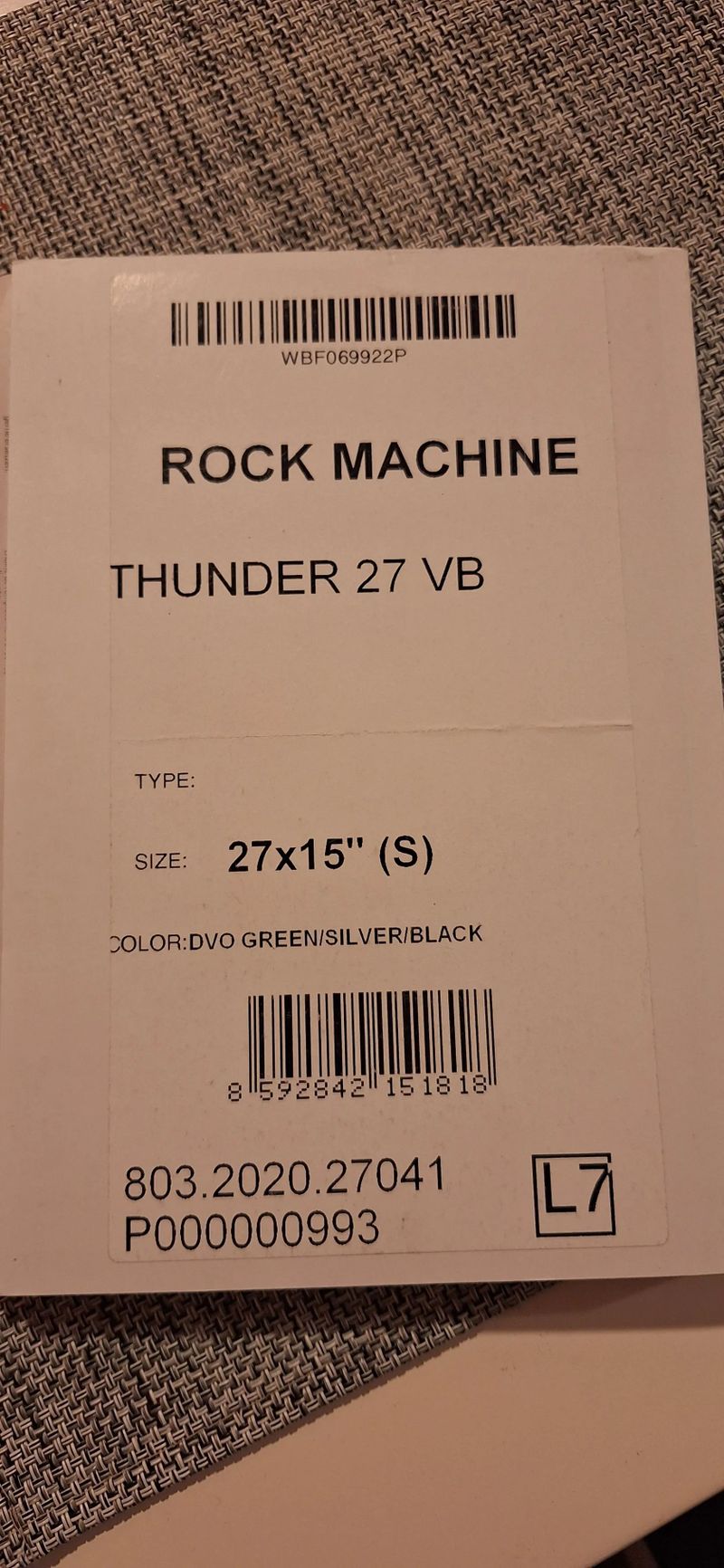 Rock Machine Thunder 27 VB
