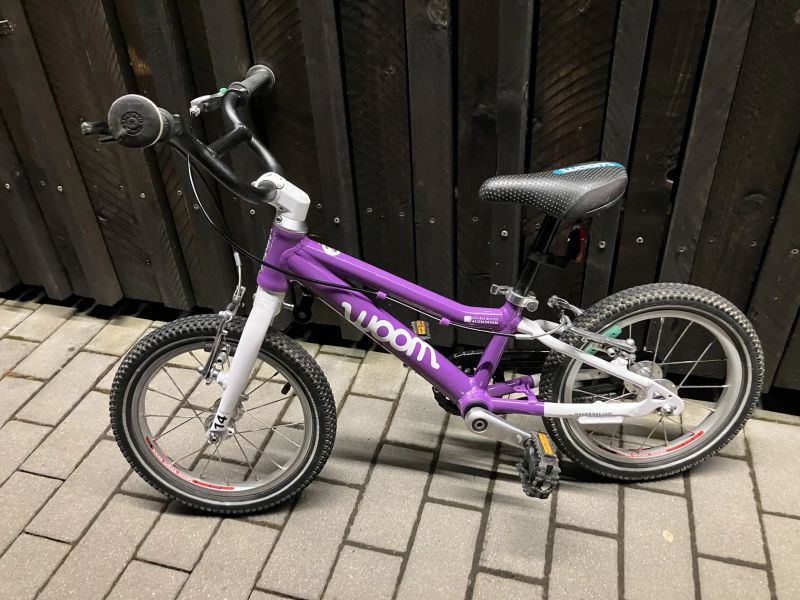 Detske kolo Woom 2 - fialove 14” kola