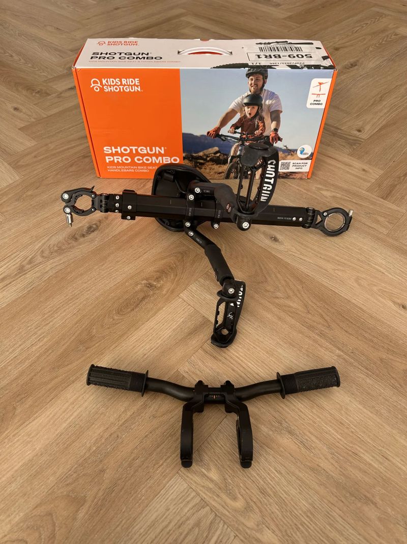 Shotgun Pro Combo – dětská sedačka na kolo + řídítka