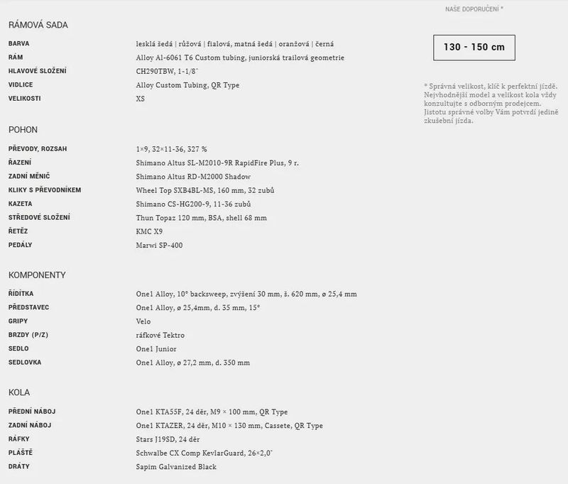 Nepoužité dětské kolo Rock Machine Thunder 26 VB 