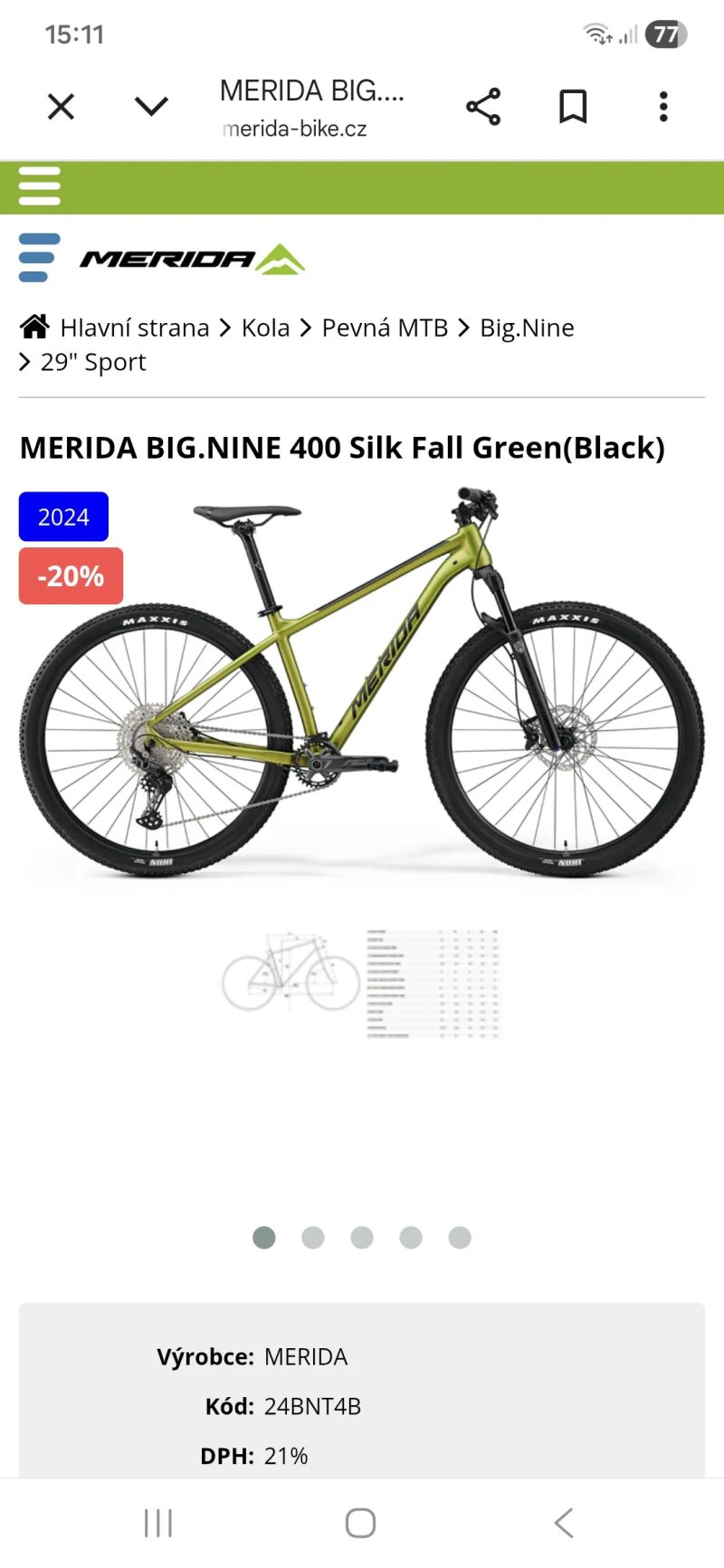 Dámské horské kolo Merida Big Nine 400