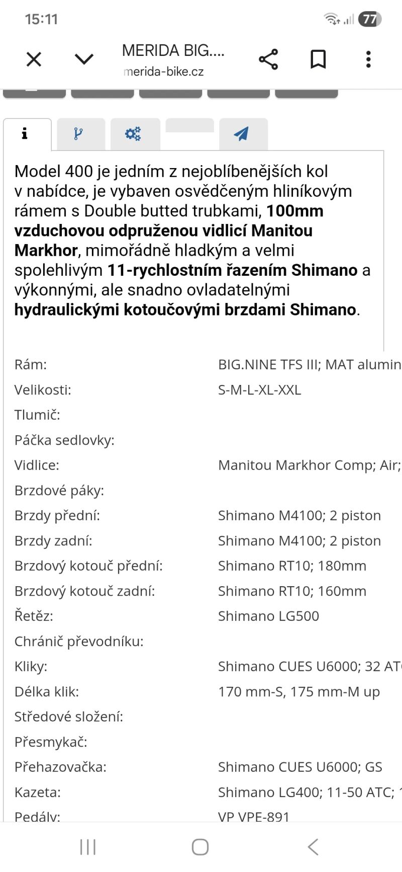 Dámské horské kolo Merida Big Nine 400