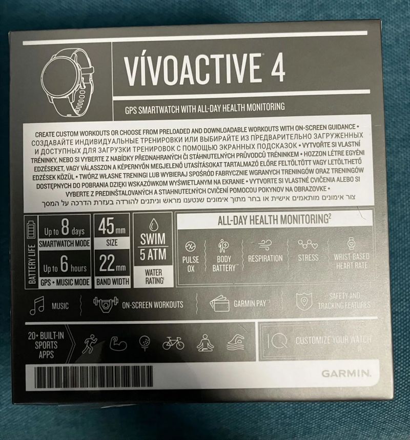 Garmin VIVOACTIVE 4 - Gray / Black Band