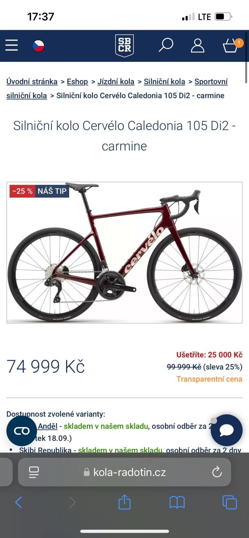 Cervélo Caledonia 105 Di2